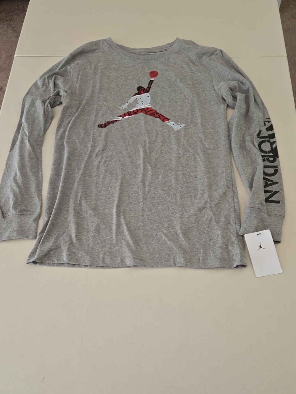 Jordan Long-Sleeve Grey Jumpman Graphic Tee